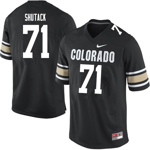 Men #71 Jack Shutack Colorado Buffaloes College Football Jerseys Sale-Home Black